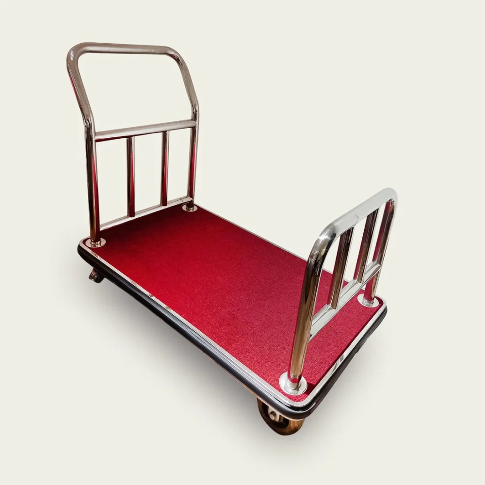 D14 - Luggage Trolley Flat (Chrome Stainless Steel)