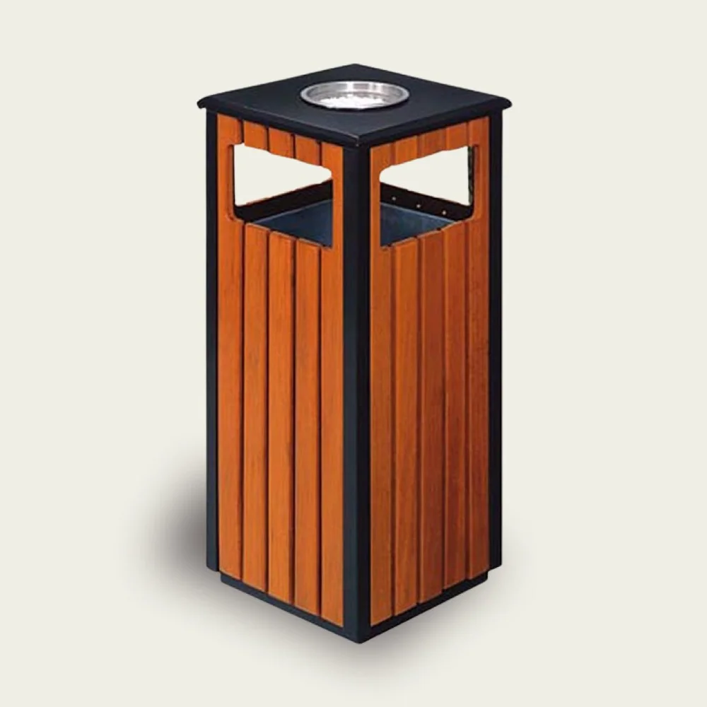 C19 - Outdoor Garbage Can with Ashtray on Top